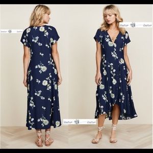 Free people “Lost In You” navy floral dress
